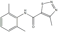 N5-(2,6-dimethylphenyl)-4-methyl-1,2,3-thiadiazole-5-carboxamide 结构式