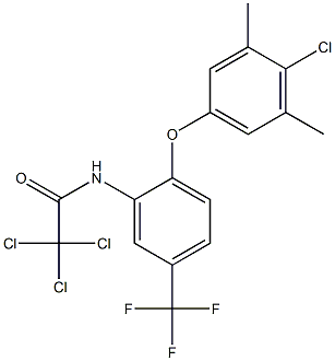 N1-[2-(4-chloro-3,5-dimethylphenoxy)-5-(trifluoromethyl)phenyl]-2,2,2-trichloroacetamide 结构式