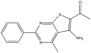 1-(5-amino-4-methyl-2-phenylthieno[2,3-d]pyrimidin-6-yl)ethan-1-one 结构式