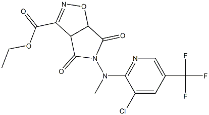 ethyl 5-[[3-chloro-5-(trifluoromethyl)-2-pyridinyl](methyl)amino]-4,6-dioxo-4,5,6,6a-tetrahydro-3aH-pyrrolo[3,4-d]isoxazole-3-carboxylate 结构式