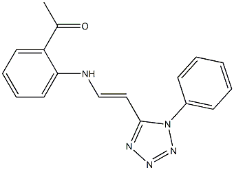 1-(2-{[2-(1-phenyl-1H-1,2,3,4-tetraazol-5-yl)vinyl]amino}phenyl)ethan-1-one 结构式