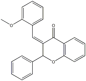 3-(2-methoxybenzylidene)-2-phenylchroman-4-one 结构式