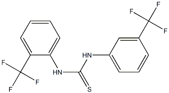 N-[2-(trifluoromethyl)phenyl]-N'-[3-(trifluoromethyl)phenyl]thiourea 结构式