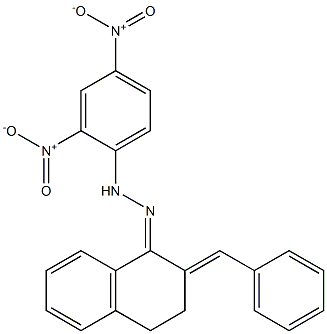 2-benzylidene-1,2,3,4-tetrahydronaphthalen-1-one 1-(2,4-dinitrophenyl)hydrazone 结构式