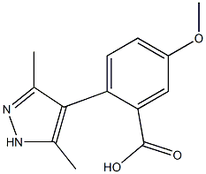 2-(3,5-dimethyl-1H-pyrazol-4-yl)-5-methoxybenzoic acid 结构式