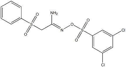 N'-{[(3,5-dichlorophenyl)sulfonyl]oxy}-2-(phenylsulfonyl)ethanimidamide 结构式