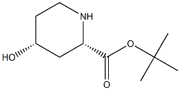 (2S,4R)-tert-butyl 4-hydroxypiperidine-2-carboxylate 结构式