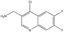 (4-chloro-6,7-difluoroquinolin-3-yl)methanamine 结构式