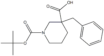 3-benzyl 1-tert-butyl piperidine-1,3-dicarboxylate 结构式