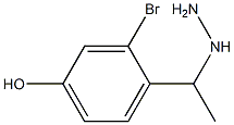 3-bromo-4-(1-hydrazinylethyl)phenol 结构式