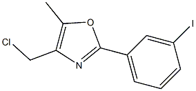 4-(CHLOROMETHYL)-2-(3-IODOPHENYL)-5-METHYLOXAZOLE 结构式