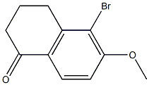 5-bromo-3,4-dihydro-6-methoxynaphthalen-1(2H)-one 结构式