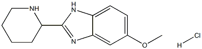 5-Methoxy-2-piperidin-2-yl-1H-benzoimidazole hydrochloride 结构式