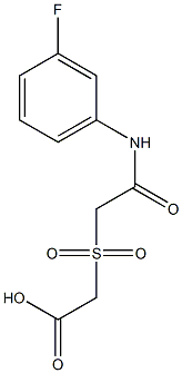 ({2-[(3-fluorophenyl)amino]-2-oxoethyl}sulfonyl)acetic acid 结构式