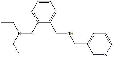 ({2-[(diethylamino)methyl]phenyl}methyl)(pyridin-3-ylmethyl)amine 结构式