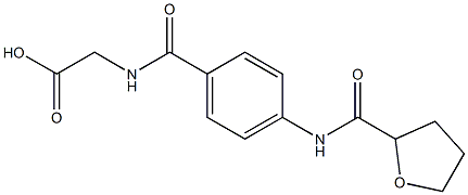 ({4-[(tetrahydrofuran-2-ylcarbonyl)amino]benzoyl}amino)acetic acid 结构式