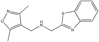 (1,3-benzothiazol-2-ylmethyl)[(3,5-dimethyl-1,2-oxazol-4-yl)methyl]amine 结构式