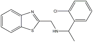 (1,3-benzothiazol-2-ylmethyl)[1-(2-chlorophenyl)ethyl]amine 结构式