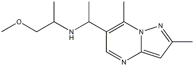 (1-{2,7-dimethylpyrazolo[1,5-a]pyrimidin-6-yl}ethyl)(1-methoxypropan-2-yl)amine 结构式