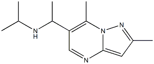 (1-{2,7-dimethylpyrazolo[1,5-a]pyrimidin-6-yl}ethyl)(propan-2-yl)amine 结构式