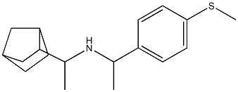 (1-{bicyclo[2.2.1]heptan-2-yl}ethyl)({1-[4-(methylsulfanyl)phenyl]ethyl})amine 结构式