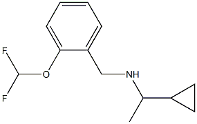 (1-cyclopropylethyl)({[2-(difluoromethoxy)phenyl]methyl})amine 结构式