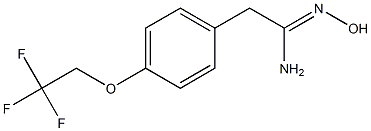 (1Z)-N'-hydroxy-2-[4-(2,2,2-trifluoroethoxy)phenyl]ethanimidamide 结构式