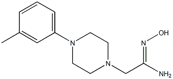 (1Z)-N'-hydroxy-2-[4-(3-methylphenyl)piperazin-1-yl]ethanimidamide 结构式