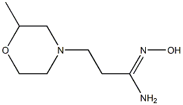 (1Z)-N'-hydroxy-3-(2-methylmorpholin-4-yl)propanimidamide 结构式