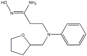 (1Z)-N'-hydroxy-3-[phenyl(tetrahydrofuran-2-ylmethyl)amino]propanimidamide 结构式