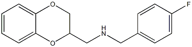 (2,3-dihydro-1,4-benzodioxin-2-ylmethyl)[(4-fluorophenyl)methyl]amine 结构式