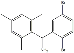 (2,5-dibromophenyl)(2,4,6-trimethylphenyl)methanamine 结构式