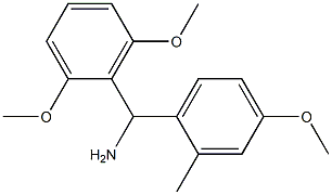 (2,6-dimethoxyphenyl)(4-methoxy-2-methylphenyl)methanamine 结构式