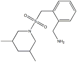 (2-{[(3,5-dimethylpiperidine-1-)sulfonyl]methyl}phenyl)methanamine 结构式