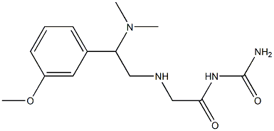 (2-{[2-(dimethylamino)-2-(3-methoxyphenyl)ethyl]amino}acetyl)urea 结构式