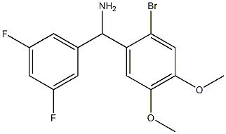 (2-bromo-4,5-dimethoxyphenyl)(3,5-difluorophenyl)methanamine 结构式