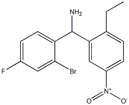 (2-bromo-4-fluorophenyl)(2-ethyl-5-nitrophenyl)methanamine 结构式