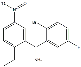 (2-bromo-5-fluorophenyl)(2-ethyl-5-nitrophenyl)methanamine 结构式