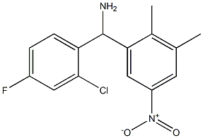 (2-chloro-4-fluorophenyl)(2,3-dimethyl-5-nitrophenyl)methanamine 结构式