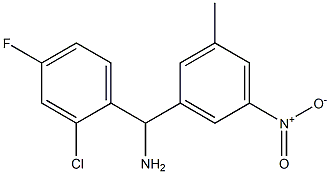 (2-chloro-4-fluorophenyl)(3-methyl-5-nitrophenyl)methanamine 结构式