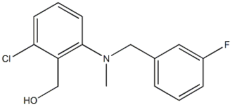 (2-chloro-6-{[(3-fluorophenyl)methyl](methyl)amino}phenyl)methanol 结构式