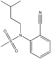 (2-cyanophenyl)-N-(3-methylbutyl)methanesulfonamide 结构式