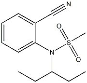 (2-cyanophenyl)-N-(pentan-3-yl)methanesulfonamide 结构式