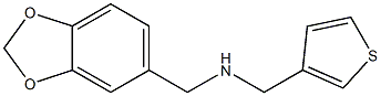 (2H-1,3-benzodioxol-5-ylmethyl)(thiophen-3-ylmethyl)amine 结构式