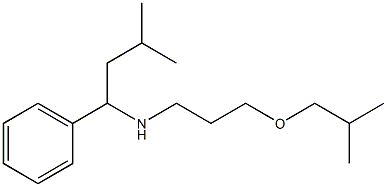 (3-methyl-1-phenylbutyl)[3-(2-methylpropoxy)propyl]amine 结构式