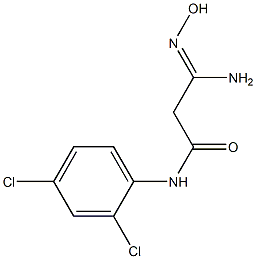 (3Z)-3-amino-N-(2,4-dichlorophenyl)-3-(hydroxyimino)propanamide 结构式