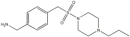 (4-{[(4-propylpiperazine-1-)sulfonyl]methyl}phenyl)methanamine 结构式