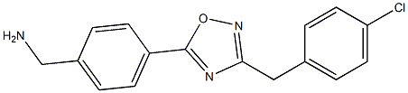 (4-{3-[(4-chlorophenyl)methyl]-1,2,4-oxadiazol-5-yl}phenyl)methanamine 结构式