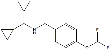 (dicyclopropylmethyl)({[4-(difluoromethoxy)phenyl]methyl})amine 结构式