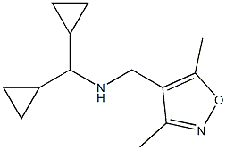 (dicyclopropylmethyl)[(3,5-dimethyl-1,2-oxazol-4-yl)methyl]amine 结构式